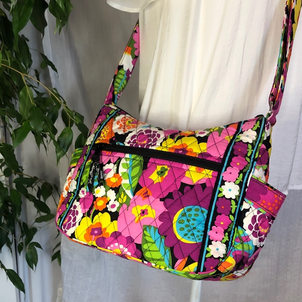 VERA BRADLEY Cassidy crossbody shoulder bag in Va Va Bloom orange pink yellow